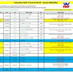 Calendrier saison 2020-2021